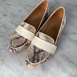 Sezane Mayfair Women’s Loafers - Ecru and Snakeskin